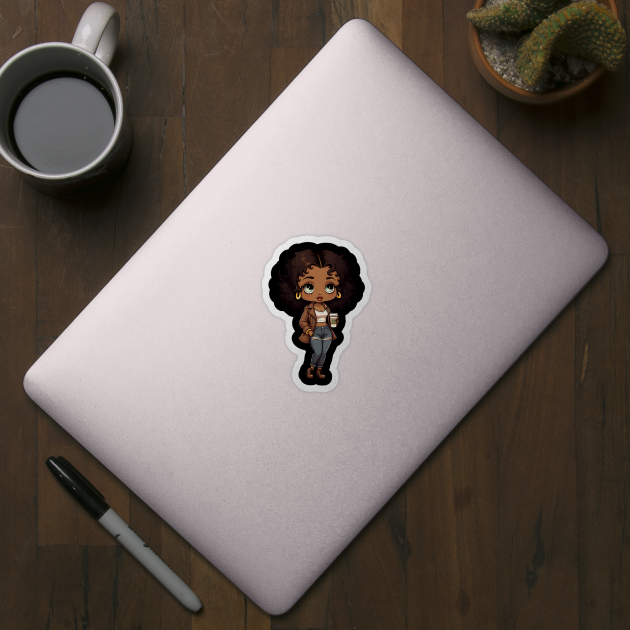 Chibi Black Girl by UrbanLifeApparel